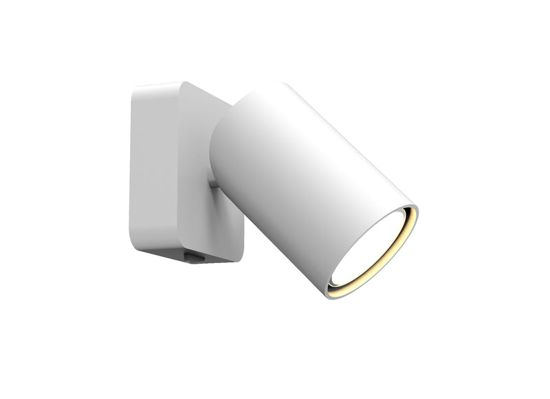 Mantra Fusion M6284 Sal 1 Light Switched Wall Light GU10, Matt White • M6284