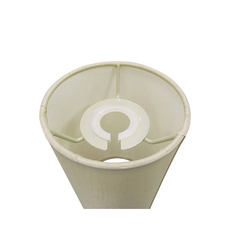 Deco Serena Round Cylinder, 120 x 200mm Faux Silk Fabric Shade, Ivory Pearl/White Laminate • D0309