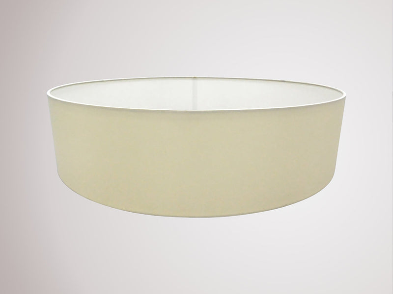 Deco Serena Round Cylinder, 600 x 150mm Faux Silk Fabric Shade, Ivory Pearl/White Laminate • D0311