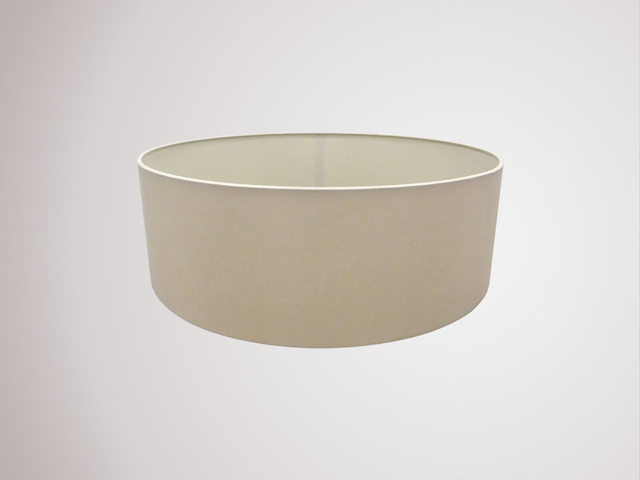 Deco Serena Round Cylinder, 450 x 150mm Dual Faux Silk Fabric Shade, Nude Beige/Moonlight • D0313