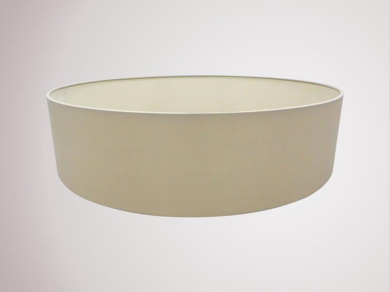 Deco Serena Round Cylinder, 600 x 150mm Dual Faux Silk Fabric Shade, Nude Beige/Moonlight • D0314