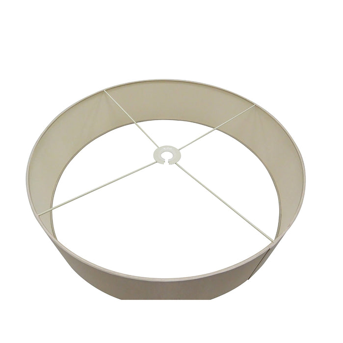 Deco Serena Round Cylinder, 600 x 150mm Dual Faux Silk Fabric Shade, Nude Beige/Moonlight • D0314