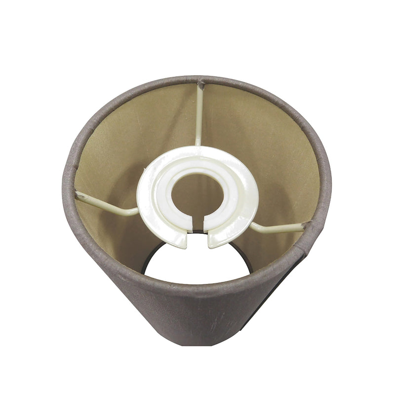 Deco Serena Round Cylinder, 120 x 200mm Dual Faux Silk Fabric Shade, Taupe/Halo Gold • D0315