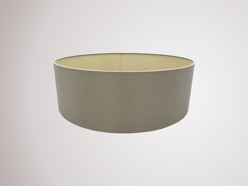 Deco Serena Round Cylinder, 450 x 150mm Dual Faux Silk Fabric Shade, Taupe/Halo Gold • D0316