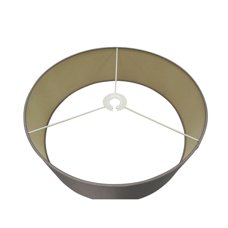 Deco Serena Round Cylinder, 450 x 150mm Dual Faux Silk Fabric Shade, Taupe/Halo Gold • D0316