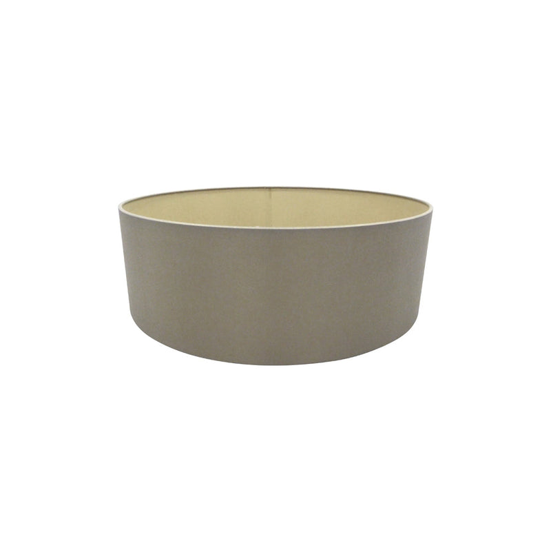 Deco Serena Round Cylinder, 450 x 150mm Dual Faux Silk Fabric Shade, Taupe/Halo Gold • D0316