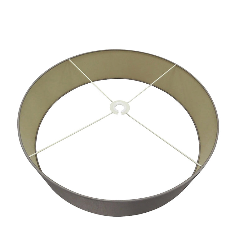 Deco Serena Round Cylinder, 600 x 150mm Dual Faux Silk Fabric Shade, Taupe/Halo Gold • D0317