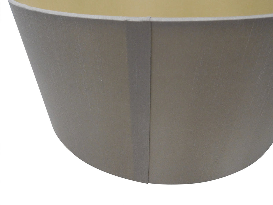 Deco Serena Round Cylinder, 600 x 150mm Dual Faux Silk Fabric Shade, Taupe/Halo Gold • D0317