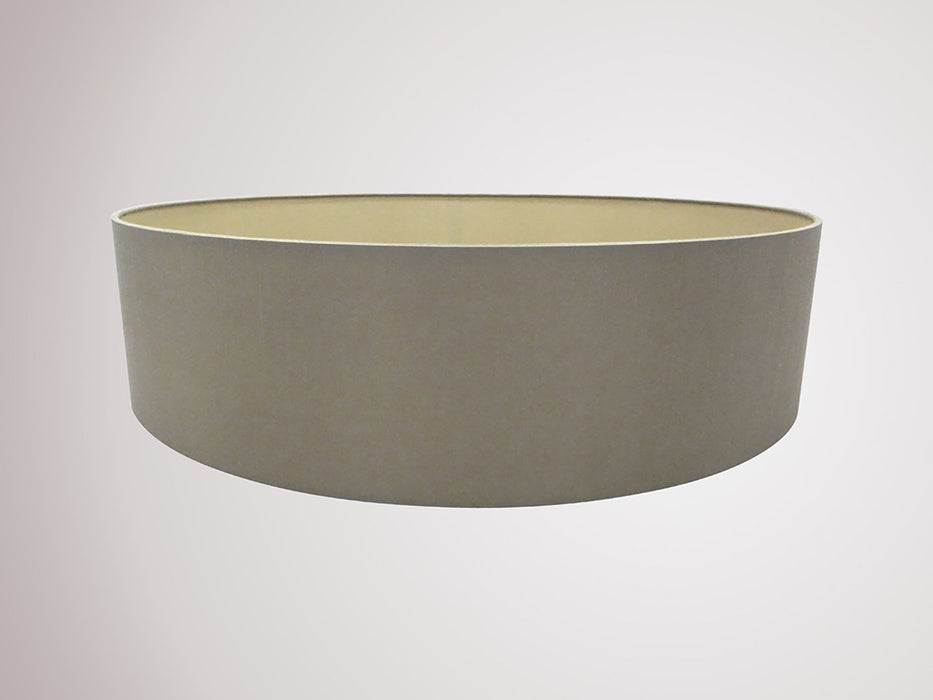 Deco Serena Round Cylinder, 600 x 150mm Dual Faux Silk Fabric Shade, Taupe/Halo Gold • D0317