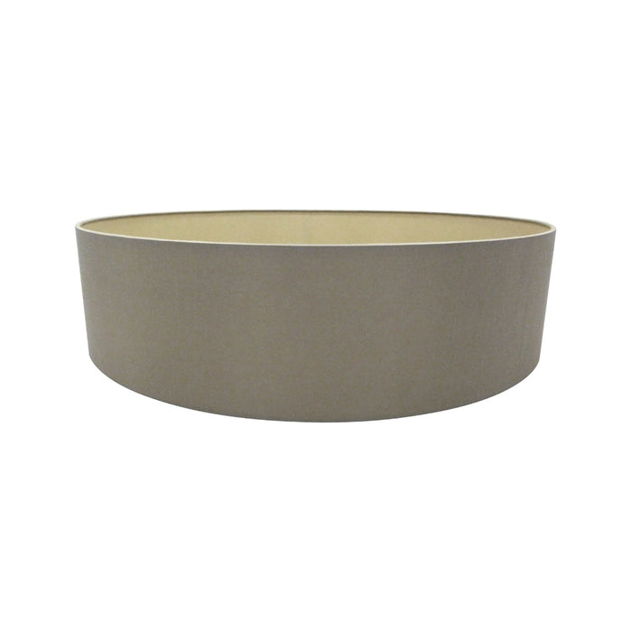 Deco Serena Round Cylinder, 600 x 150mm Dual Faux Silk Fabric Shade, Taupe/Halo Gold • D0317