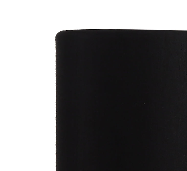 Deco Serena Round Cylinder, 120 x 200mm Faux Silk Fabric Shade, Black • D0569