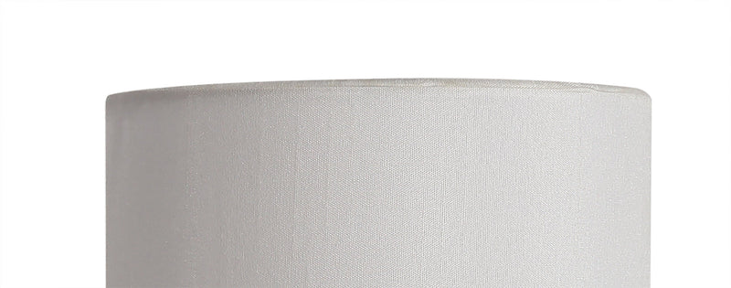 Deco Serena Round Cylinder, 120 x 200mm Faux Silk Fabric Shade, White • D0572