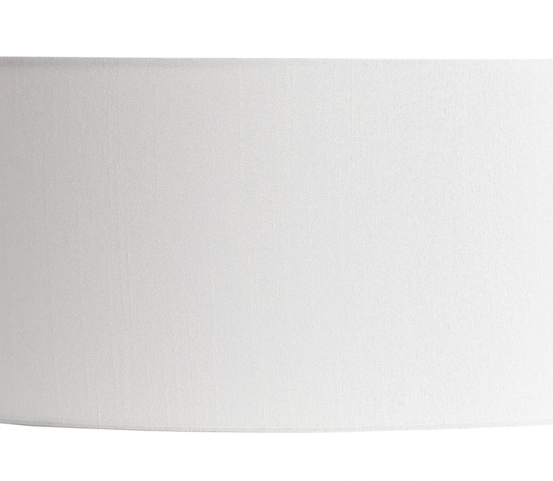 Deco Serena Round Cylinder, 450 x 150mm Faux Silk Fabric Shade, White • D0573
