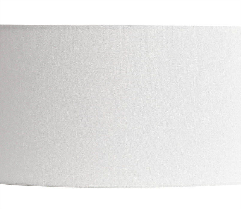 Deco Serena Round Cylinder, 600 x 150mm Faux Silk Fabric Shade, White • D0574