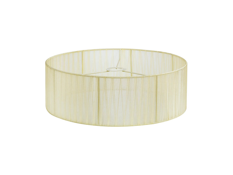 Deco Serena Round Cylinder, 450 x 150mm Organza Shade, Cream • D0606