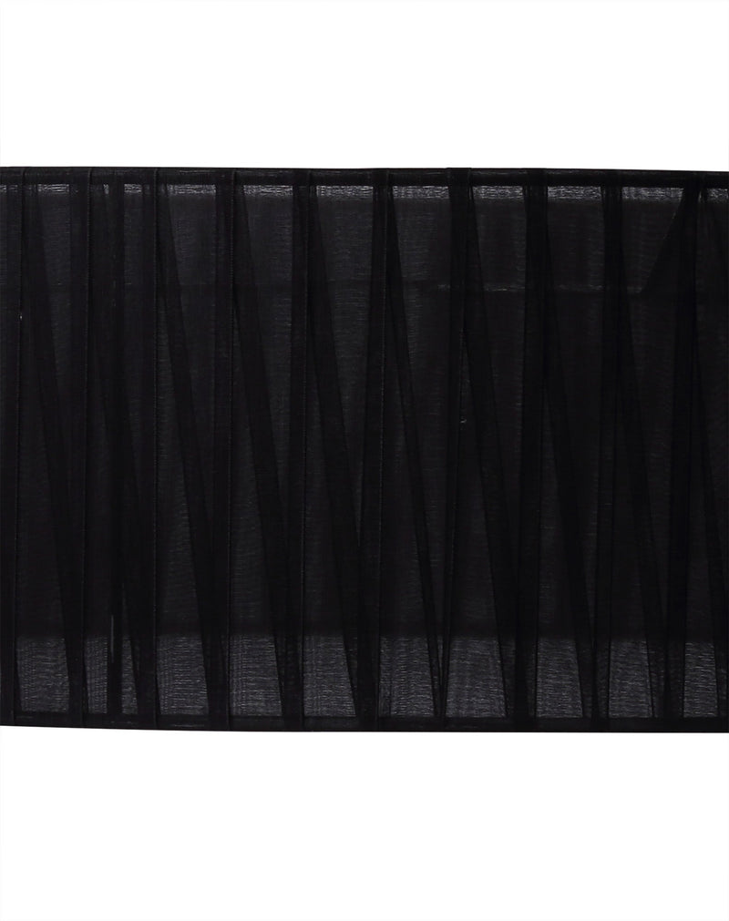 Deco Serena Round Cylinder, 600 x 150mm Organza Shade, Black • D0609