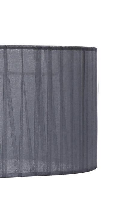 Deco Serena Round Cylinder, 450 x 150mm Organza Shade, Grey • D0612