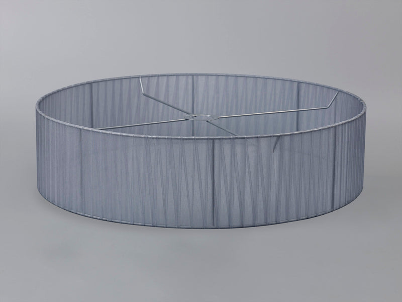 Deco Serena Round Cylinder, 600 x 150mm Organza Shade, Grey • D0613