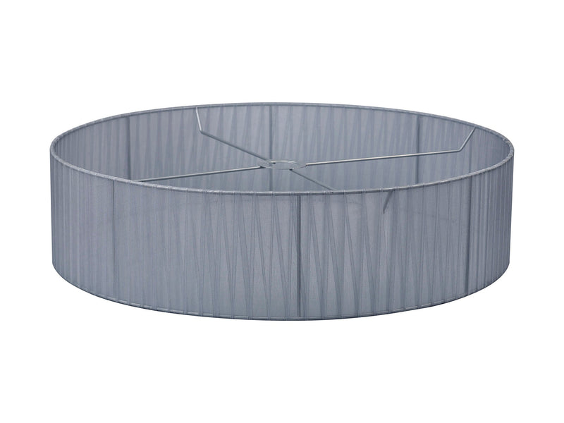 Deco Serena Round Cylinder, 600 x 150mm Organza Shade, Grey • D0613