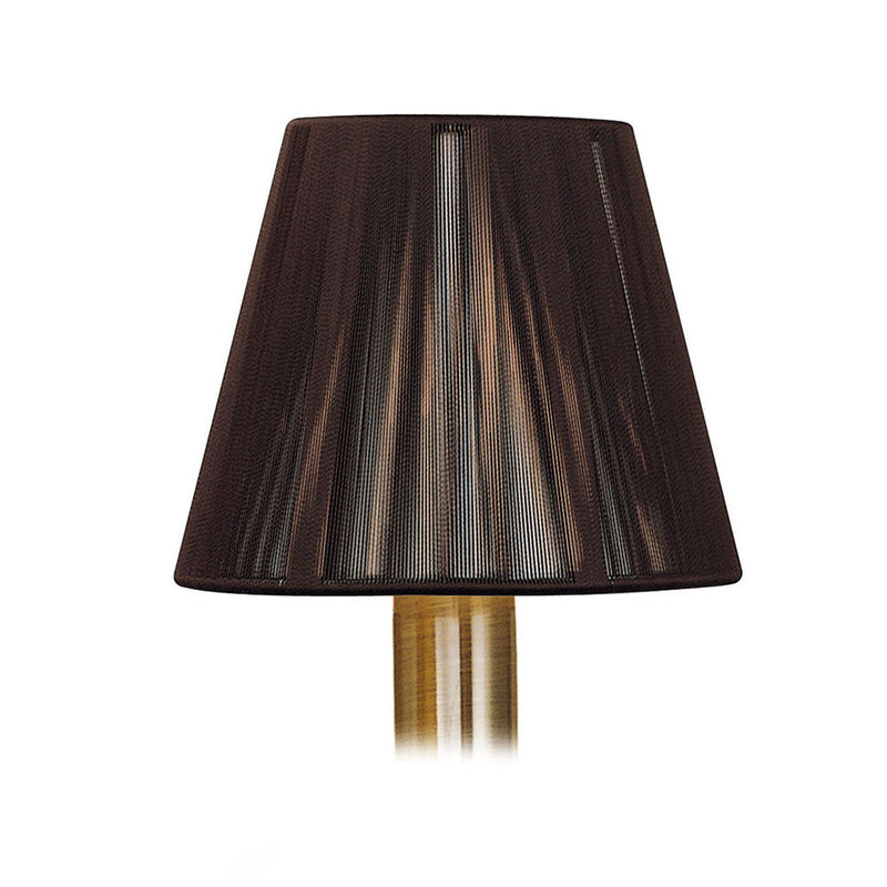 Mantra MS002 Clip On Silk String Shade Dark Brown 80/130mm x 110mm • MS002