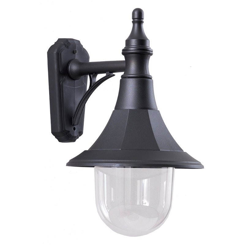 black outdoor wall light