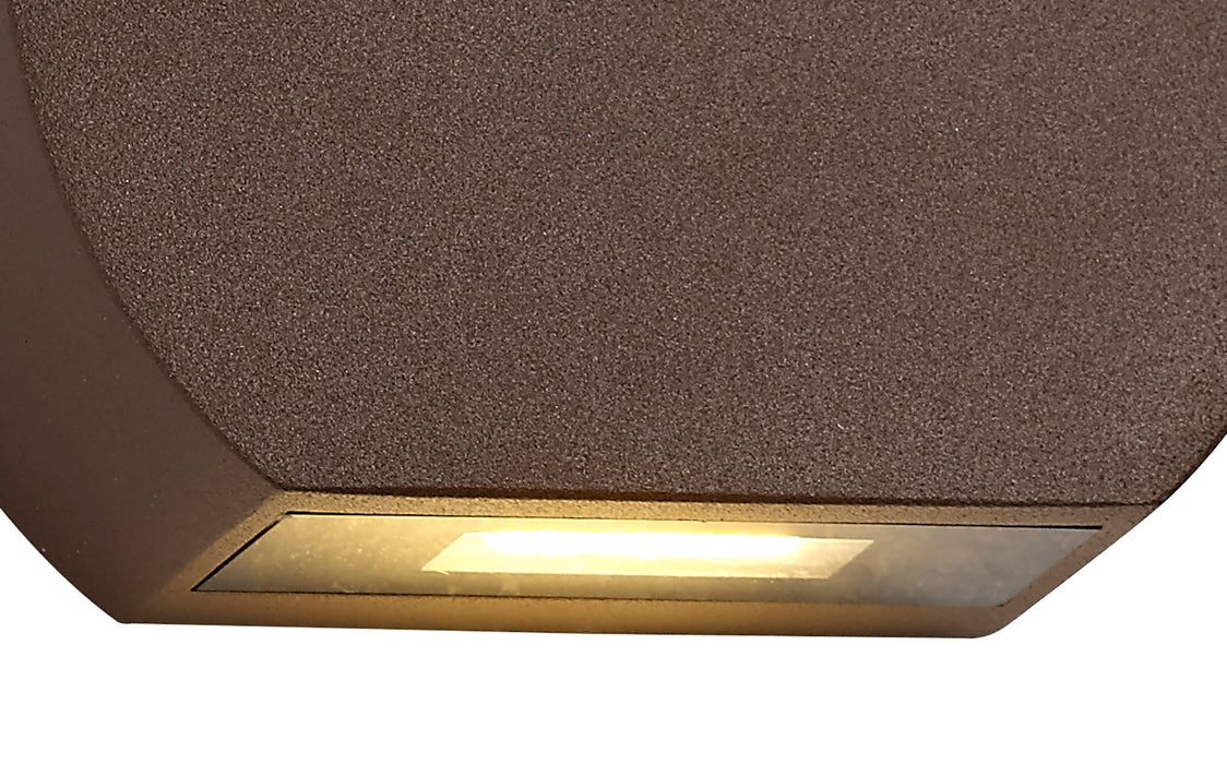 Regal Lighting SL-2068 1 Light Outdoor LED Wall Light Dark Brown IP54