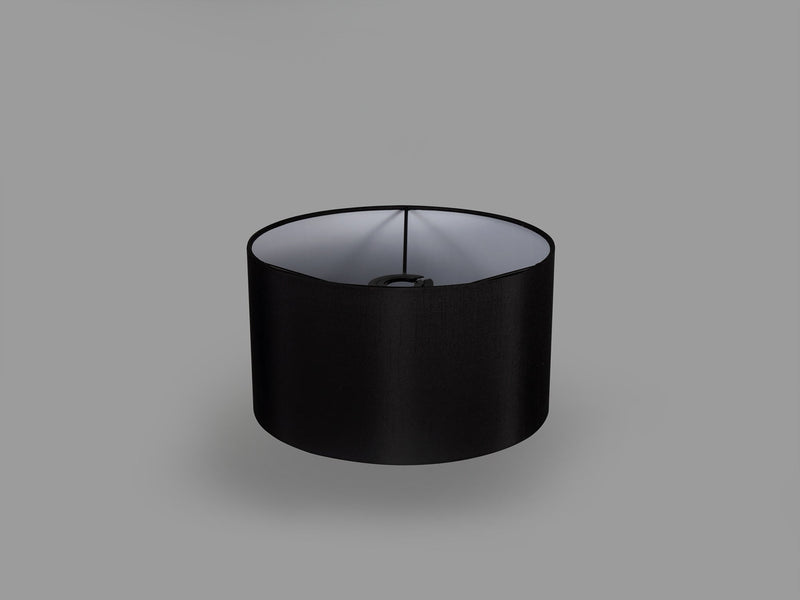 Deco Sigma Round Cylinder, 300 x 170mm Faux Silk Fabric Shade, Black/White Laminate • D0047