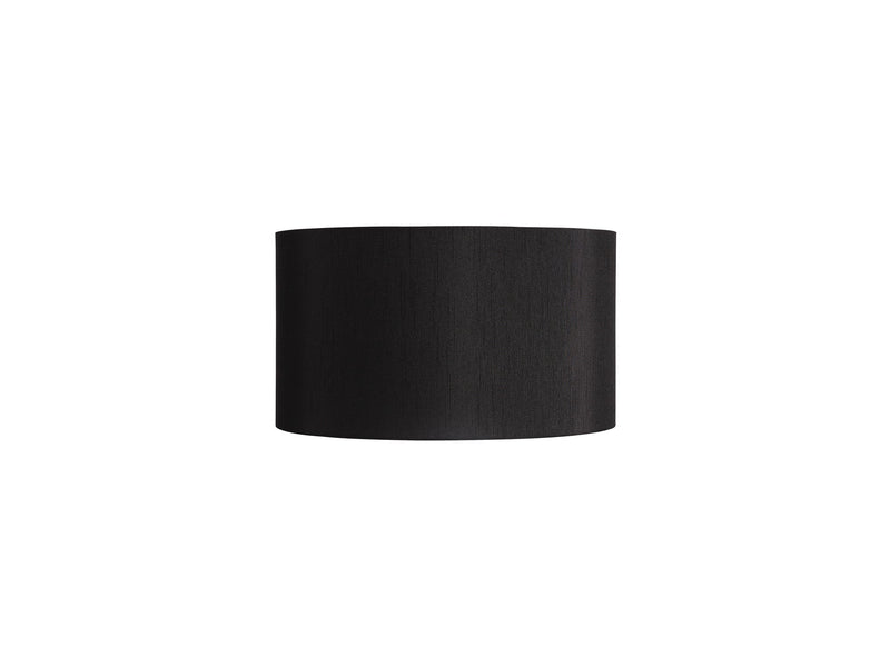 Deco Sigma Round Cylinder, 300 x 170mm Faux Silk Fabric Shade, Black/White Laminate • D0047