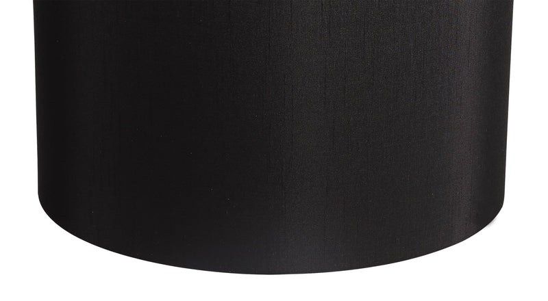 Deco Sigma Round Cylinder, 300 x 170mm Faux Silk Fabric Shade, Black/White Laminate • D0047