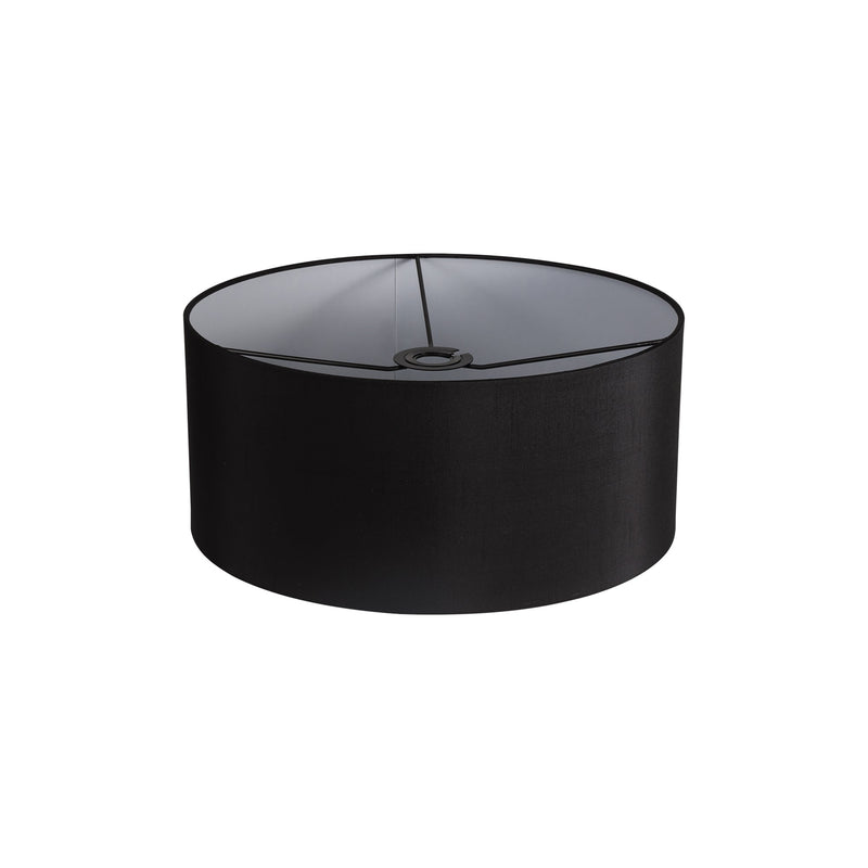 Deco Sigma Round Cylinder, 400 x 180mm Faux Silk Fabric Shade, Black/White Laminate • D0048