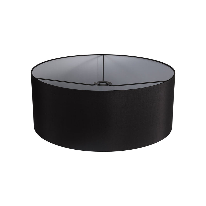 Deco Sigma Round Cylinder, 500 x 200mm Faux Silk Fabric Shade, Black/White Laminate • D0049
