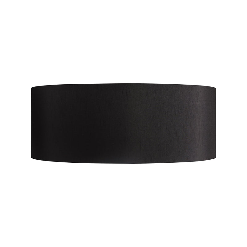 Deco Sigma Round Cylinder, 600 x 220mm Faux Silk Fabric Shade, Black/White Laminate • D0050
