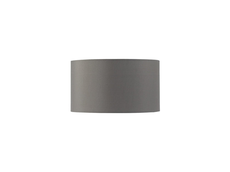 Deco Sigma Round Cylinder, 300 x 170mm Faux Silk Fabric Shade, Grey/White Laminate • D0054