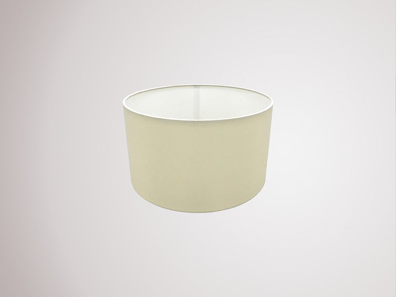 Deco Sigma Round Cylinder, 300 x 170mm Faux Silk Fabric Shade, Ivory Pearl/White Laminate • D0273