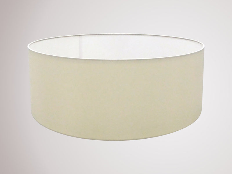 Deco Sigma Round Cylinder, 600 x 220mm Faux Silk Fabric Shade, Ivory Pearl/White Laminate • D0276