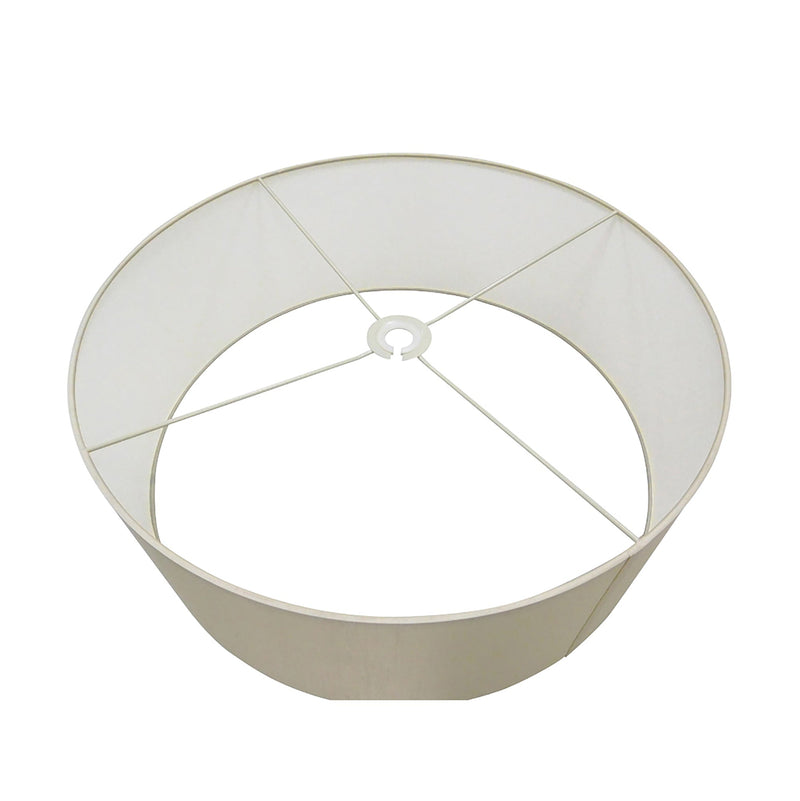 Deco Sigma Round Cylinder, 600 x 220mm Faux Silk Fabric Shade, Ivory Pearl/White Laminate • D0276