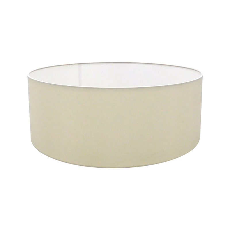 Deco Sigma Round Cylinder, 600 x 220mm Faux Silk Fabric Shade, Ivory Pearl/White Laminate • D0276