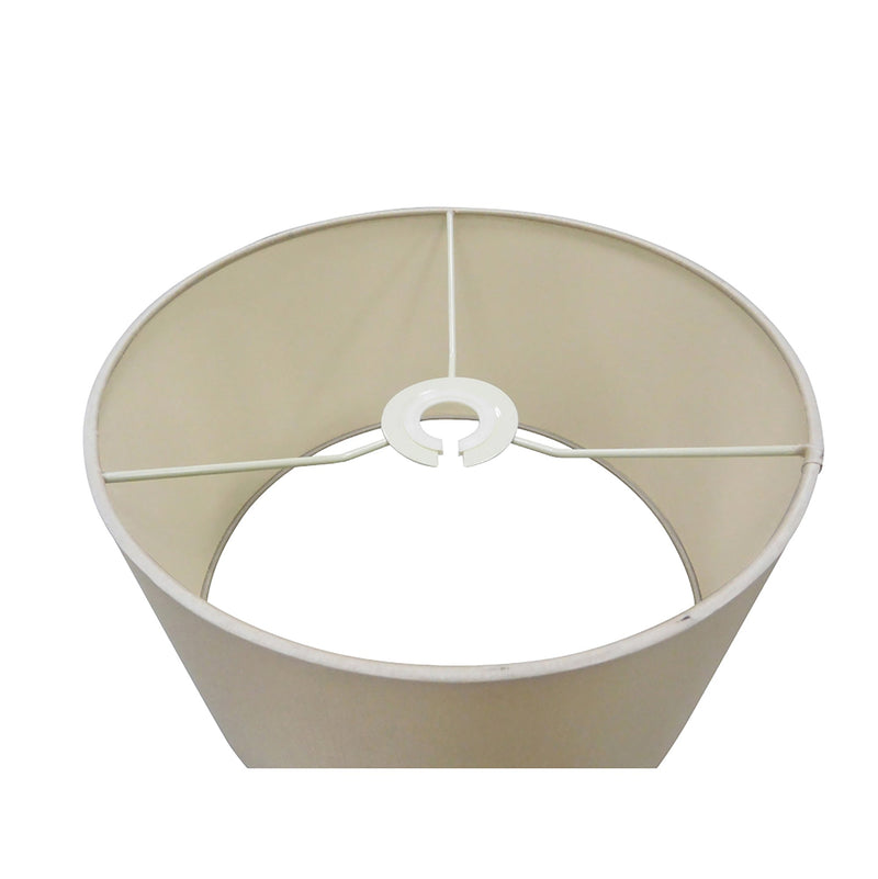 Deco Sigma Round Cylinder, 300 x 170mm Dual Faux Silk Fabric Shade, Nude Beige/Moonlight • D0277