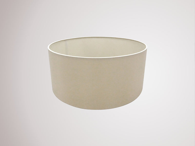 Deco Sigma Round Cylinder, 400 x 180mm Dual Faux Silk Fabric Shade, Nude Beige/Moonlight • D0278