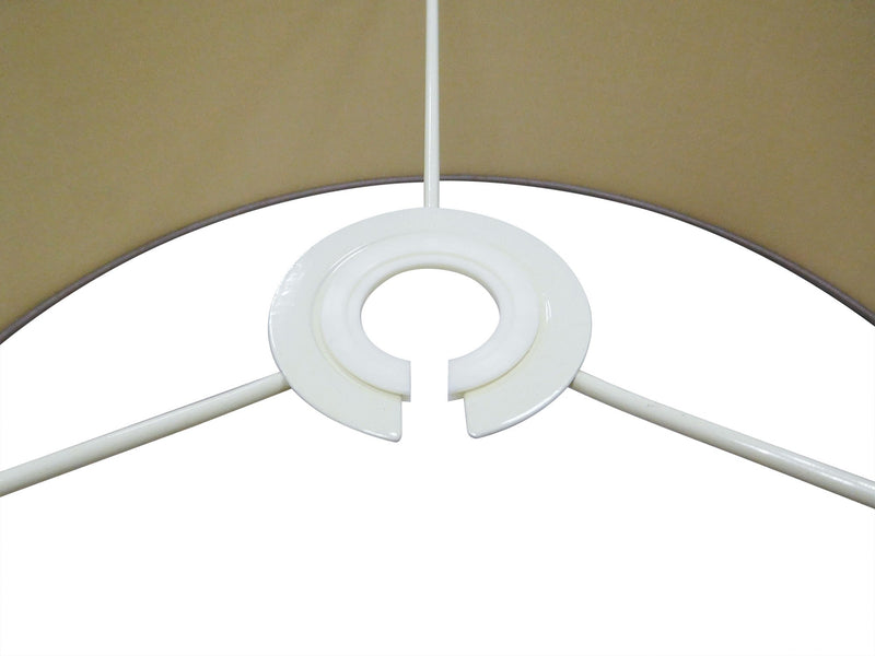 Deco Sigma Round Cylinder, 300 x 170mm Dual Faux Silk Fabric Shade, Taupe/Halo Gold • D0281