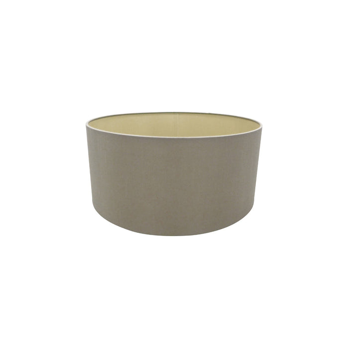 Deco Sigma Round Cylinder, 400 x 180mm Dual Faux Silk Fabric Shade, Taupe/Halo Gold • D0282