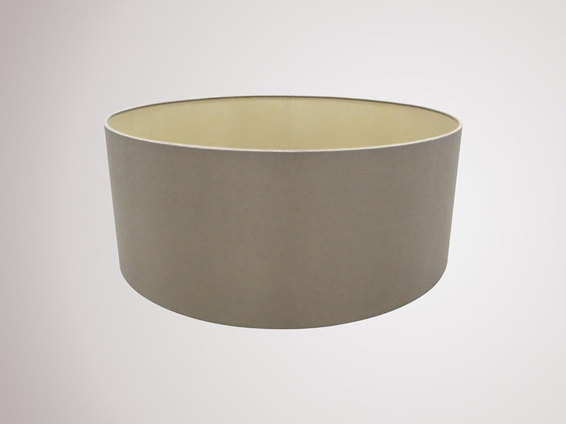 Deco Sigma Round Cylinder, 500 x 200mm Dual Faux Silk Fabric Shade, Taupe/Halo Gold • D0283