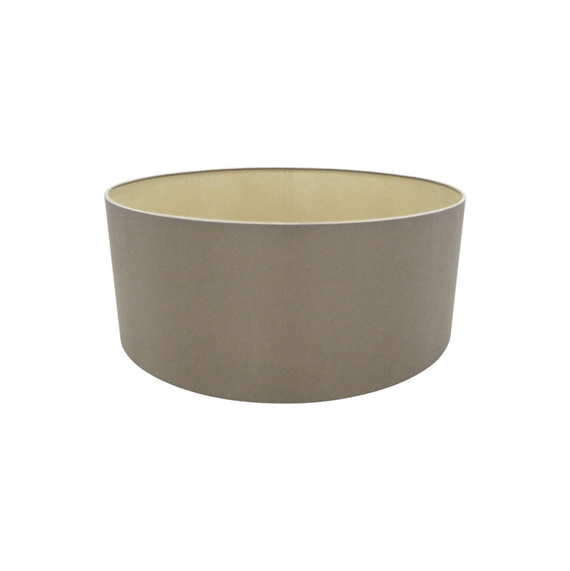 Deco Sigma Round Cylinder, 500 x 200mm Dual Faux Silk Fabric Shade, Taupe/Halo Gold • D0283