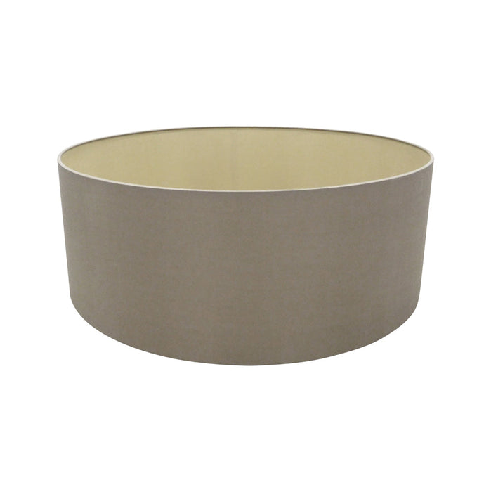 Deco Sigma Round Cylinder, 600 x 220mm Dual Faux Silk Fabric Shade, Taupe/Halo Gold • D0284