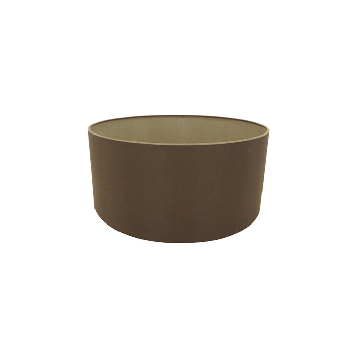 Deco Sigma Round Cylinder, 400 x 180mm Dual Faux Silk Fabric Shade, Raw Cocoa/Grecian Bronze • D0286