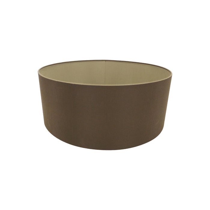 Deco Sigma Round Cylinder, 500 x 200mm Dual Faux Silk Fabric Shade, Raw Cocoa/Grecian Bronze • D0287