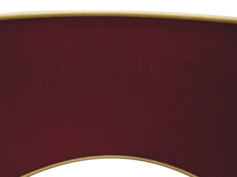 Deco Sigma Round Cylinder, 300 x 170mm Dual Faux Silk Fabric Shade, Antique Gold/Ruby • D0293