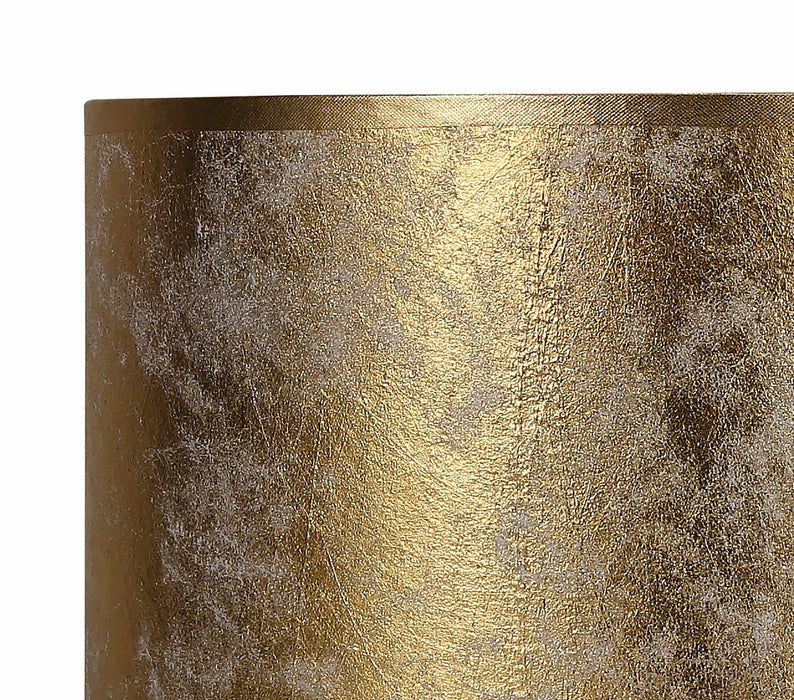 Deco Sigma Round Cylinder, 300 x 170mm Gold Foil With White Lining Shade • D0583