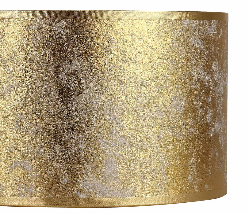 Deco Sigma Round Cylinder, 300 x 170mm Gold Foil With White Lining Shade • D0583