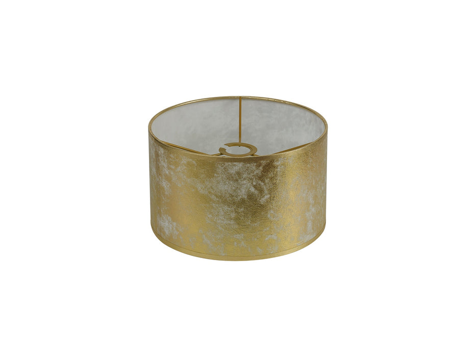 Deco Sigma Round Cylinder, 300 x 170mm Gold Foil With White Lining Shade • D0583